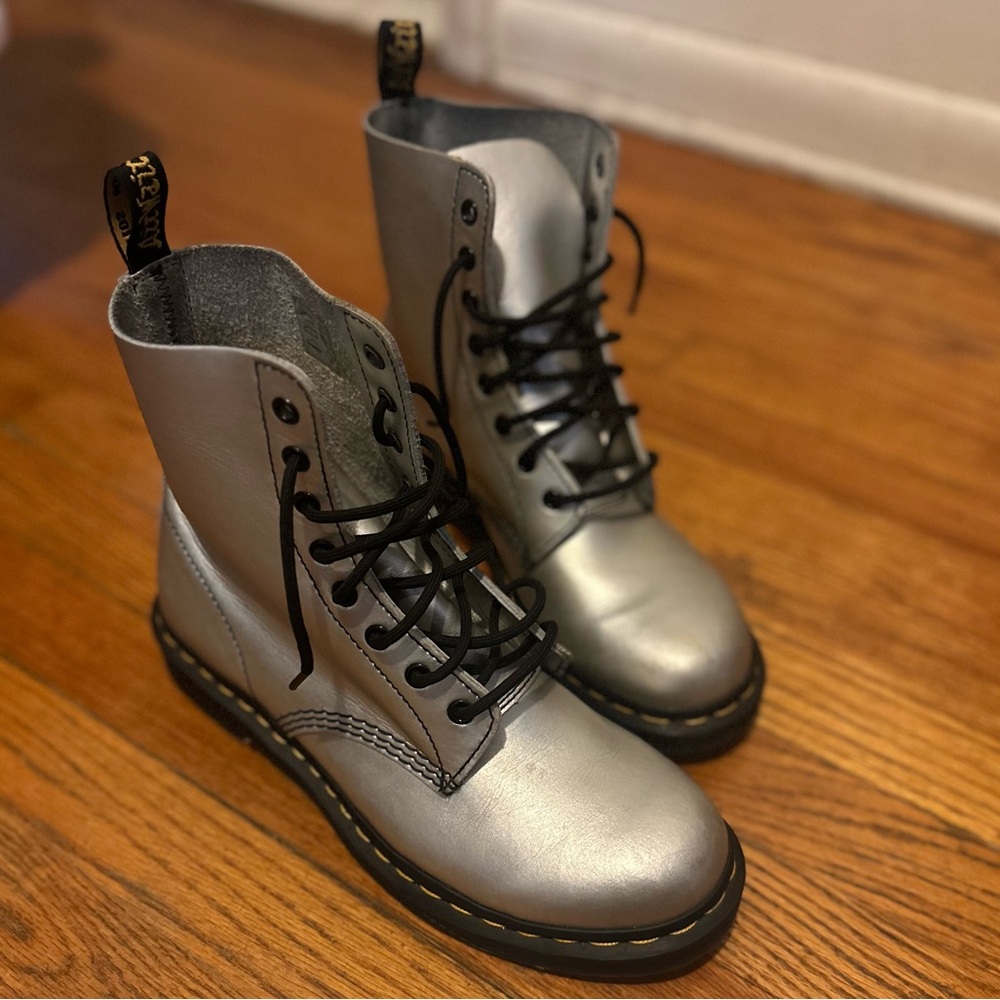 Silver Metallic Dr.Marten Size 10